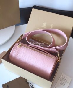 Replica Burberry The Monogram Leather Barrel Bag Rose beige