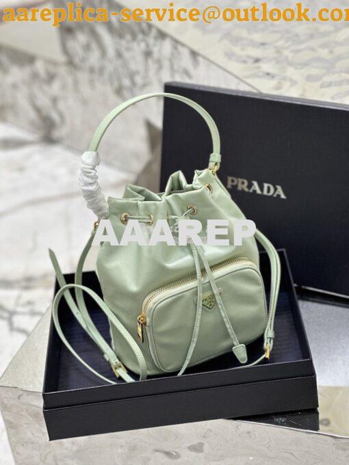 Replica Prada Duet Re-Nylon Bucket shoulder bag 1BH038 Aqua 3