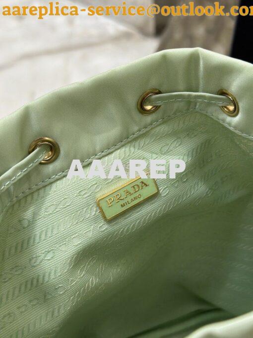 Replica Prada Duet Re-Nylon Bucket shoulder bag 1BH038 Aqua 6