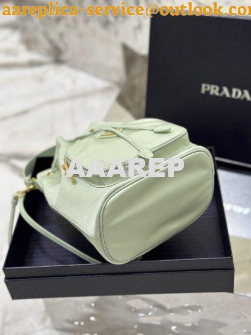 Replica Prada Duet Re-Nylon Bucket shoulder bag 1BH038 Aqua 8