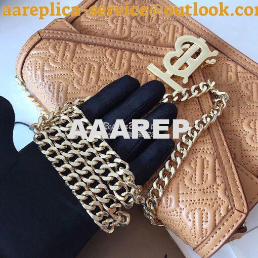 Replica Burberry Small Quilted Monogram TB Envelope Clutch Honey 5