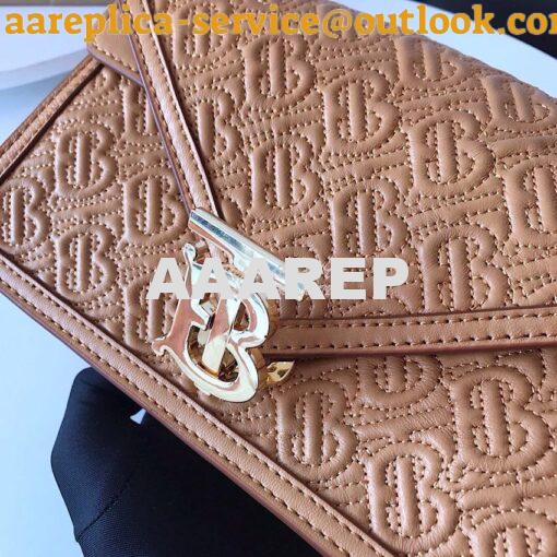 Replica Burberry Small Quilted Monogram TB Envelope Clutch Honey 6