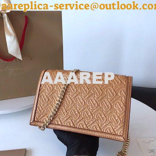 Replica Burberry Small Quilted Monogram TB Envelope Clutch Honey 9