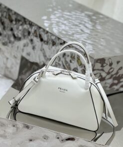 Replica Prada Medium Leather Supernova Handbag 1BA365 White