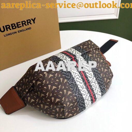 Replica Burberry Medium Monogram Stripe E-canvas Bum Bag 80172122 Brow 2