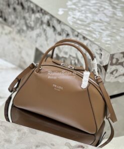 Replica Prada Medium Leather Supernova Handbag 1BA365 Cognac