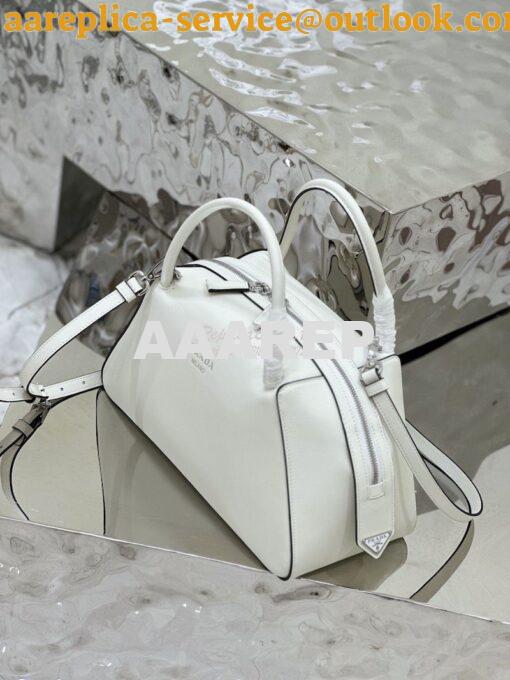 Replica Prada Medium Leather Supernova Handbag 1BA365 White 4