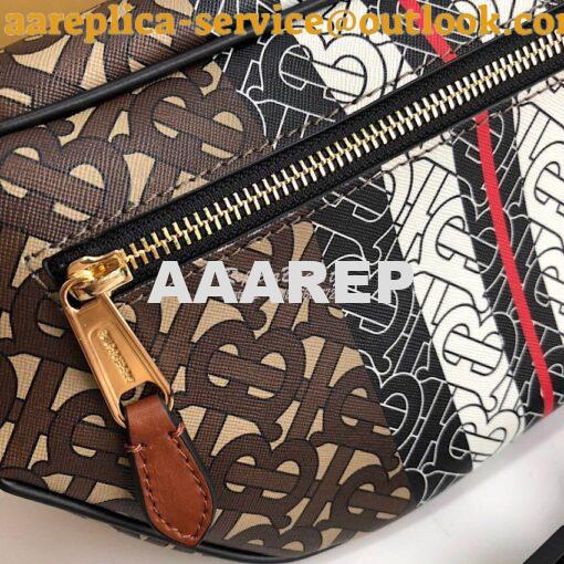 Replica Burberry Medium Monogram Stripe E-canvas Bum Bag 80172122 Brow 4