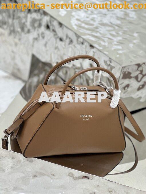 Replica Prada Medium Leather Supernova Handbag 1BA365 Cognac 3