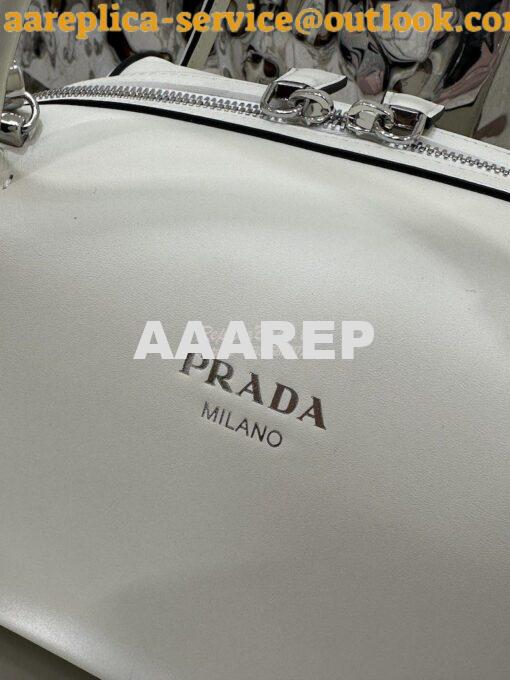 Replica Prada Medium Leather Supernova Handbag 1BA365 White 7