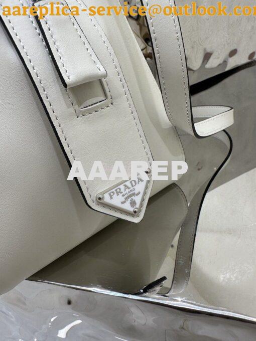 Replica Prada Medium Leather Supernova Handbag 1BA365 White 9