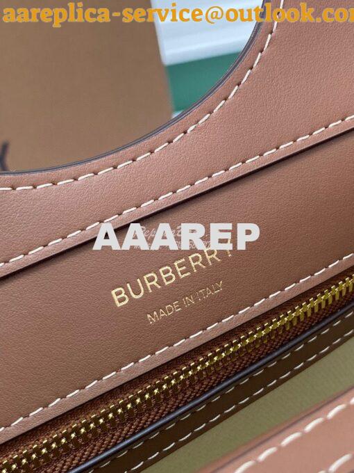 Replica Burberry Mini Two-tone Canvas and Leather Pocket Bag 80146151 7