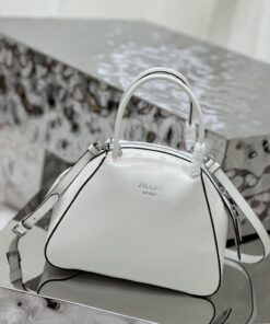 Replica Prada Small Leather Supernova Handbag 1BA366 White