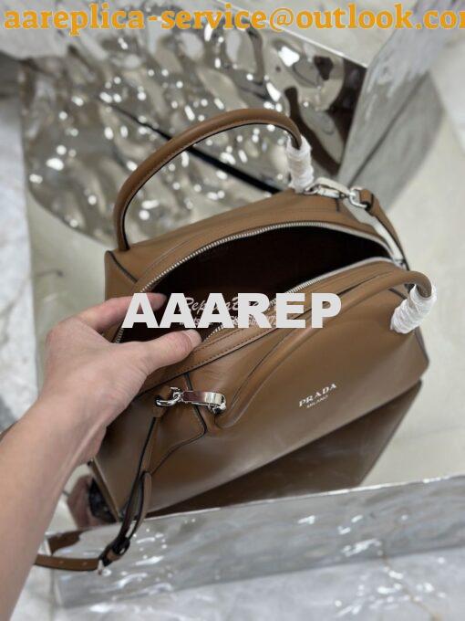 Replica Prada Medium Leather Supernova Handbag 1BA365 Cognac 9