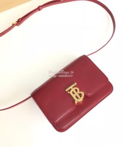 Replica Burberry TB Leather Bag 80103351 Dark Red 2