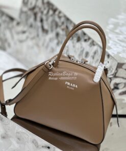 Replica Prada Small Leather Supernova Handbag 1BA366 Cognac