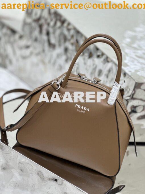 Replica Prada Small Leather Supernova Handbag 1BA366 Cognac