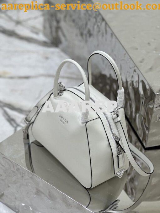 Replica Prada Small Leather Supernova Handbag 1BA366 White 4