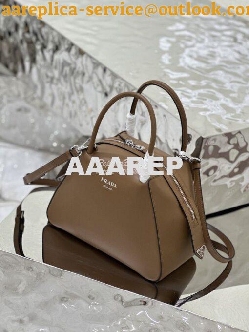 Replica Prada Small Leather Supernova Handbag 1BA366 Cognac 3