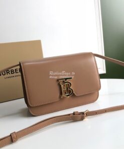 Replica Burberry TB Leather Bag 80103351 Light camel