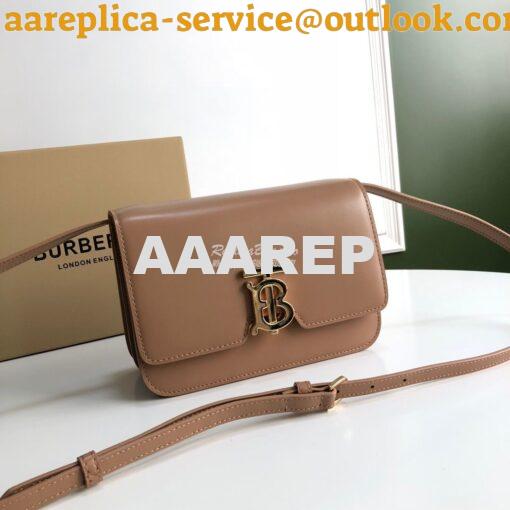 Replica Burberry TB Leather Bag 80103351 Light camel