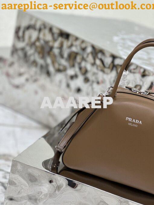 Replica Prada Small Leather Supernova Handbag 1BA366 Cognac 5