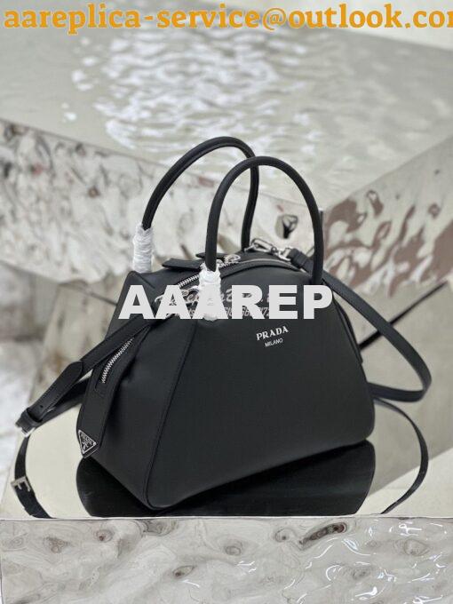 Replica Prada Small Leather Supernova Handbag 1BA366 Black 2