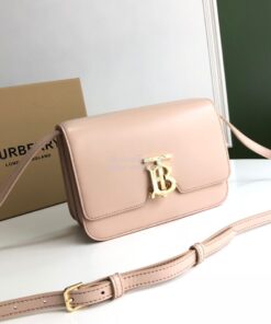 Replica Burberry TB Leather Bag 80103351 Rose beige