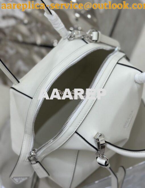 Replica Prada Small Leather Supernova Handbag 1BA366 White 9