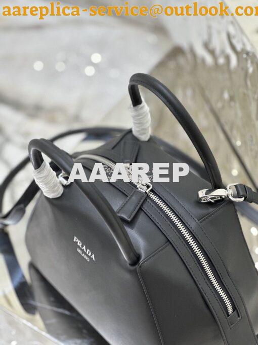 Replica Prada Small Leather Supernova Handbag 1BA366 Black 7