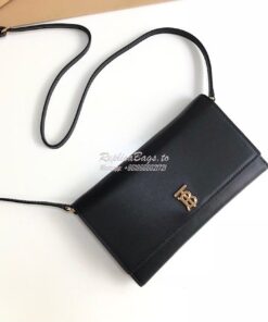 Replica Burberry Monogram Motif Leather Wallet with Detachable Strap 8 2