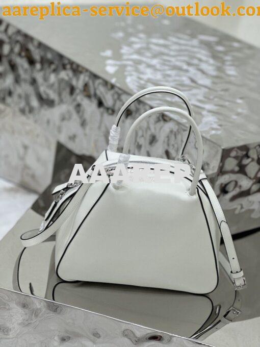 Replica Prada Small Leather Supernova Handbag 1BA366 White 12