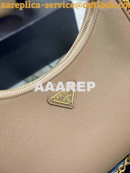 Replica Prada Re-edition 2005 Saffiano Leather Bag 1BH204 Cameo Beige 5