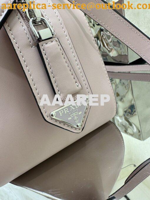 Replica Prada Small Leather Supernova Handbag 1BA366 Alabaster Pink 10