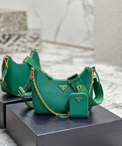 Replica Prada Re-edition 2005 Saffiano Leather Bag 1BH204 Green