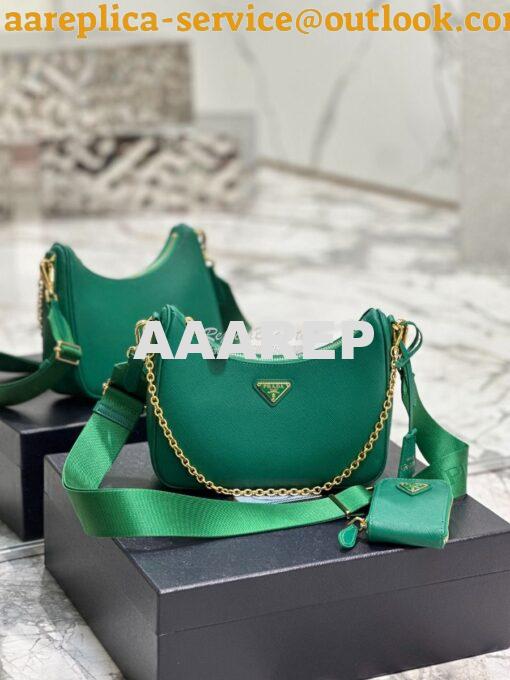 Replica Prada Re-edition 2005 Saffiano Leather Bag 1BH204 Green 2