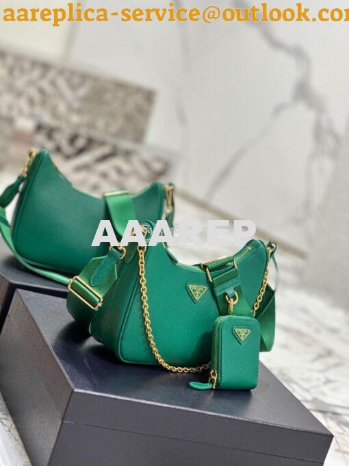 Replica Prada Re-edition 2005 Saffiano Leather Bag 1BH204 Green 3