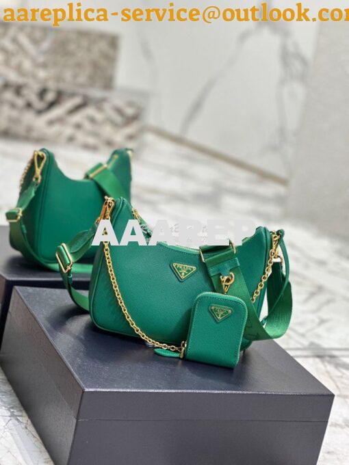 Replica Prada Re-edition 2005 Saffiano Leather Bag 1BH204 Green 4