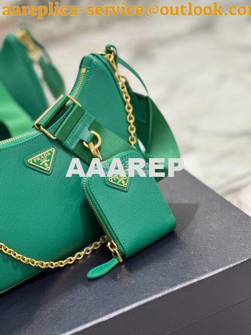 Replica Prada Re-edition 2005 Saffiano Leather Bag 1BH204 Green 5