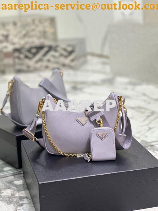 Replica Prada Re-edition 2005 Saffiano Leather Bag 1BH204 Wisteria