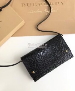 Replica Burberry Monogram Leather Wallet with Detachable Strap 8010476 2