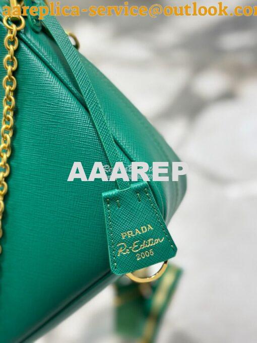 Replica Prada Re-edition 2005 Saffiano Leather Bag 1BH204 Green 7