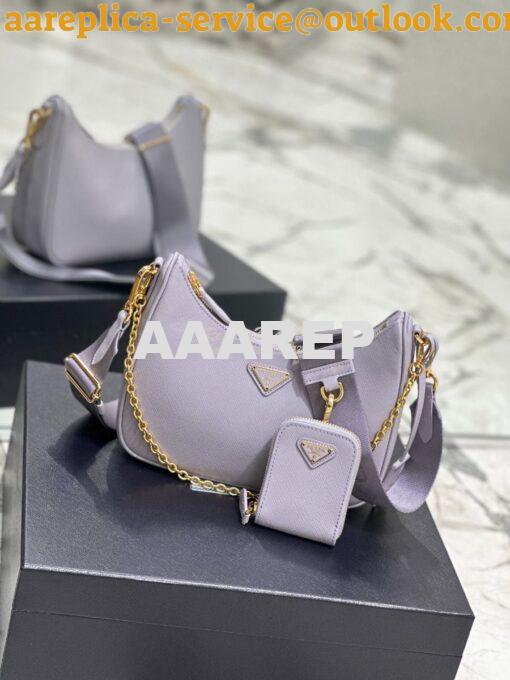 Replica Prada Re-edition 2005 Saffiano Leather Bag 1BH204 Wisteria 3