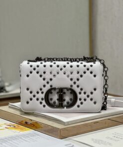 Replica Dior Small Caro Bag Latte Ruthenium Lucky Star Cannage Lambski 2