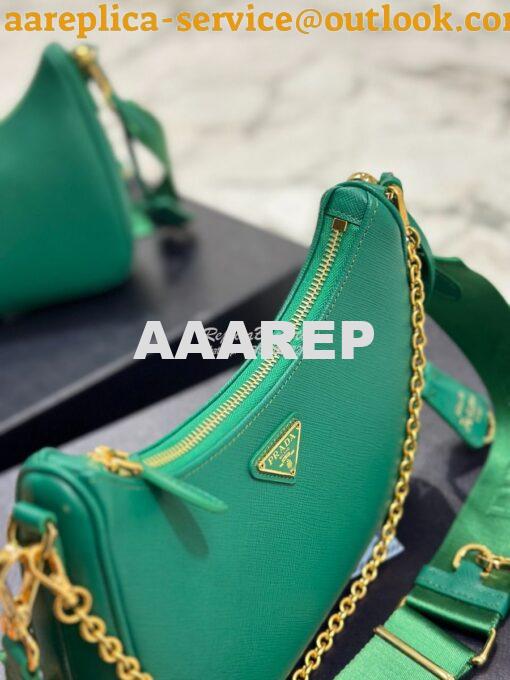 Replica Prada Re-edition 2005 Saffiano Leather Bag 1BH204 Green 10