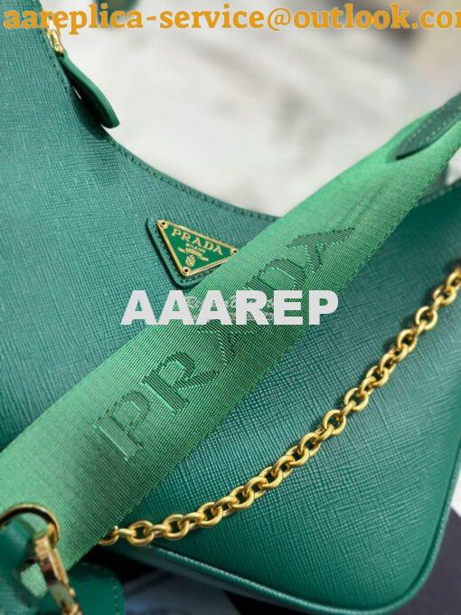 Replica Prada Re-edition 2005 Saffiano Leather Bag 1BH204 Green 11