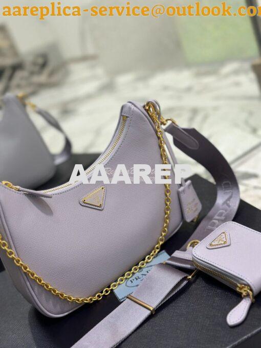 Replica Prada Re-edition 2005 Saffiano Leather Bag 1BH204 Wisteria 6