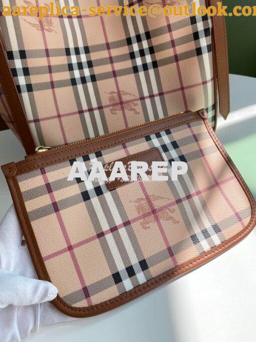 Replica Burberry The Small Canter In Haymarket Check 2 in 1 Brown 5