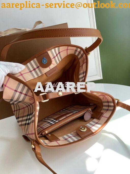 Replica Burberry The Small Canter In Haymarket Check 2 in 1 Brown 7