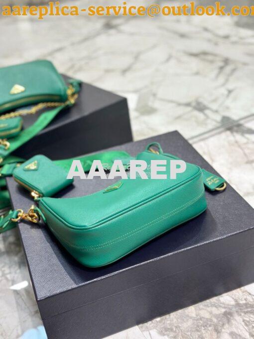 Replica Prada Re-edition 2005 Saffiano Leather Bag 1BH204 Green 16